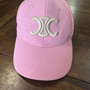 Celine Blush Pink Embroidered Cap